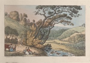 コーンウォールの景色、1810年からのコーニッシュ ビュー、1810. 作： Thomas Rowlandson