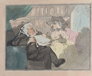 引退後のカウンセラーの意見-法律相談、1780-94年頃。 作： Thomas Rowlandson