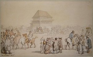 賑やかなレースミーティング 作： Thomas Rowlandson