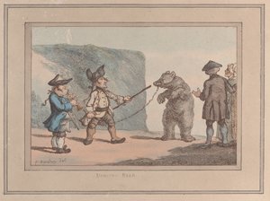 A Dancing Bear, 1800-1827., 1800-1827. 作： Thomas Rowlandson