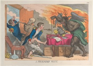 友好的な訪問、1814 年 4 月 16 日、1814 年 4 月 16 日。 作： Thomas Rowlandson