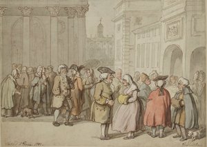 ローマでスケッチされたグループ、1770-1820 作： Thomas Rowlandson