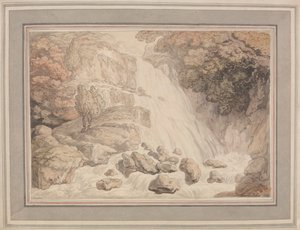 高い滝 作： Thomas Rowlandson