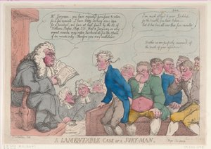 陪審員の嘆かわしい事件、1815 年 3 月 10 日、1815 年 3 月 10 日。 作： Thomas Rowlandson
