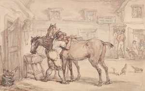 馬車馬の厩舎 作： Thomas Rowlandson