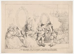 パートナーを紹介する司会者 作： Thomas Rowlandson
