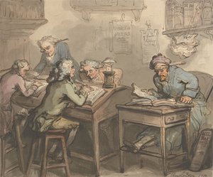 商人のオフィス 作： Thomas Rowlandson
