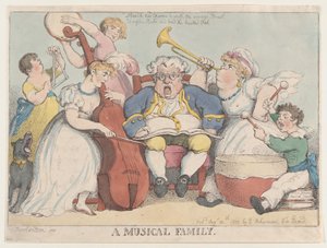 音楽一家、1802 年 8 月 30 日、1802 年 8 月 30 日。 作： Thomas Rowlandson