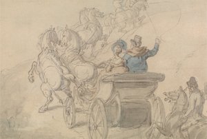 フェートンと6人乗り 作： Thomas Rowlandson