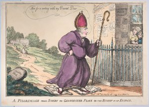 A Pilgrimage from Surry to Gloucester Place or the Bishop in an Extacy, February 27, 1809. 作： Thomas Rowlandson
