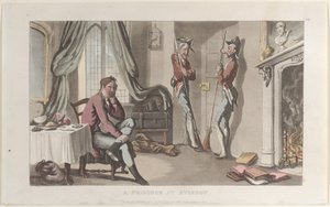 アヴィニョンの囚人、1820 年、フランス南部の感傷的な旅のジャーナルより。 作： Thomas Rowlandson