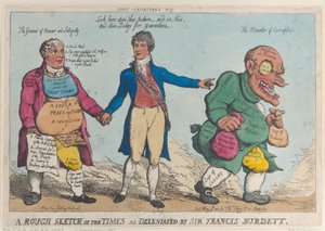 サー・フランシス・バーデットによるデレニーテッド時代のラフスケッチ、1810., 1810. 作： Thomas Rowlandson