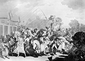 ハイドパークでの突然のスコール、c1791。