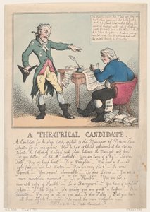 演劇の候補者、1797年、1797年。 作： Thomas Rowlandson