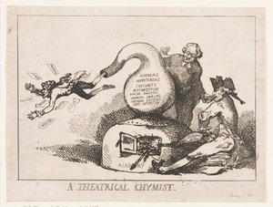 演劇化学者、1786 年 5 月、1786 年 5 月。 作： Thomas Rowlandson