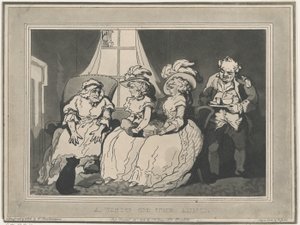 叔母への訪問、1794 年 12 月 20 日、1794 年 12 月 20 日。 作： Thomas Rowlandson
