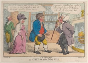 医者への訪問、1809～12年、1809～12年 作： Thomas Rowlandson