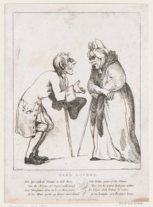 年配の恋人、1797 年 1 月 2 日、1797 年 1 月 2 日。 作： Thomas Rowlandson