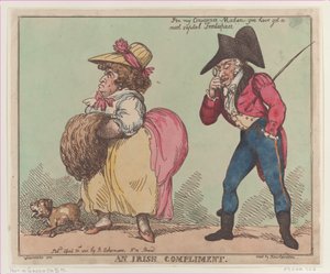 アイルランドの賛辞、1800 年 4 月 30 日、1800 年 4 月 30 日。 作： Thomas Rowlandson