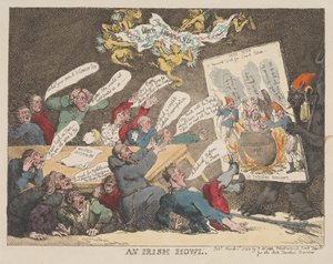 アイルランドの遠吠え 作： Thomas Rowlandson