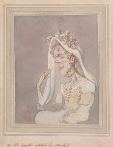 古いコケットは彼女の市場を凌駕しました 作： Thomas Rowlandson