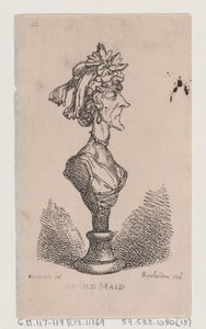 オールドメイド、1808年、1808年。 作： Thomas Rowlandson