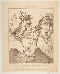 怒り、1800年1月21日。 作： Thomas Rowlandson