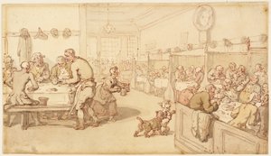 英国の古い食堂で 作： Thomas Rowlandson