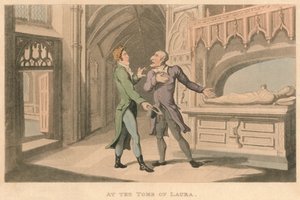 ローラの墓、1821年 作： Thomas Rowlandson