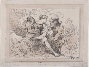 バチャンツ、1786年、1786年。 作： Thomas Rowlandson