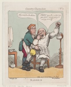 バーバー、1799年8月30日、1799年8月30日。 作： Thomas Rowlandson