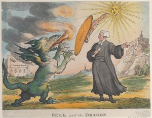 ベルとドラゴン、1811 年 12 月 9 日、1811 年 12 月 9 日。 作： Thomas Rowlandson