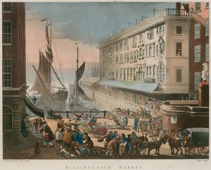 ビリングスゲートマーケット 作： Thomas Rowlandson