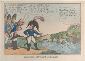 ボニーズの壊れた橋、1809 年 6 月 12 日、1809 年 6 月 12 日。 作： Thomas Rowlandson
