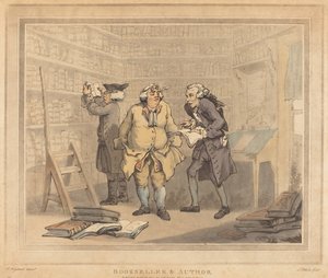 書店と著者 作： Thomas Rowlandson
