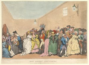ボックスロビーラウンジャー、1811年1月5日。 作： Thomas Rowlandson