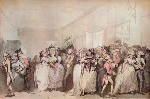 1785年のボックスロビーラウンジャー、c1785 作： Thomas Rowlandson