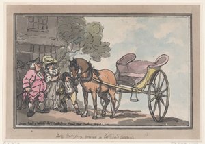 市民のカリキュラムを回る少年、1787 年 8 月 1 日、1787 年 8 月 1 日。 作： Thomas Rowlandson