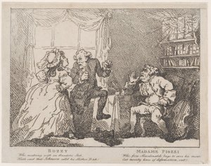 Bozzy and Madame Piozzi Frontispiece, Bozzy and Piozzi by Peter Pindar, 1780-86., 1780-86. 作： Thomas Rowlandson