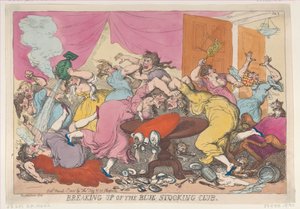 ブルー ストッキング クラブの解散、1815 年 3 月 1 日、1815 年 3 月 1 日。 作： Thomas Rowlandson
