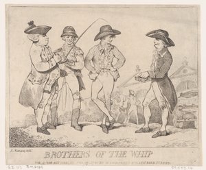 鞭の兄弟、1781 年 11 月 27 日、1781 年 11 月 27 日。 作： Thomas Rowlandson