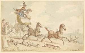 キャプテン・スカンダー・バング・アップ・トゥ・ザ・マーク 作： Thomas Rowlandson