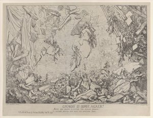 Chaos is Come Again!、1791 年 2 月 4 日、1791 年 2 月 4 日。 作： Thomas Rowlandson