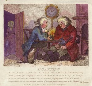ボズウェルのヘブリディーンの旅からのおしゃべり 作： Thomas Rowlandson