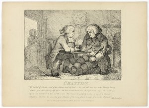 ボズウェルの『ヘブリディーズ諸島紀行』より「おしゃべり 作： Thomas Rowlandson