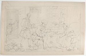 幼年期: 人生のダンスからの最初の家庭教師、1817 年 9 月 1 日、1817 年 9 月 1 日。 作： Thomas Rowlandson