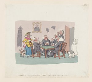 1803 年 4 月 1 日、ホイストでゴムを弾くクリスマス アカデミック、1803 年 4 月 1 日。 作： Thomas Rowlandson