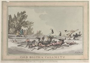 コールド ブロス & カラミティ、1792 年 1 月 26 日、1792 年 1 月 26 日。 作： Thomas Rowlandson