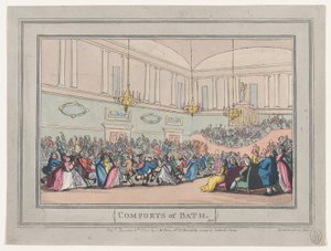 Comforts of Bath、プレート 10、1798 年 1 月 6 日、1798 年 1 月 6 日。 作： Thomas Rowlandson