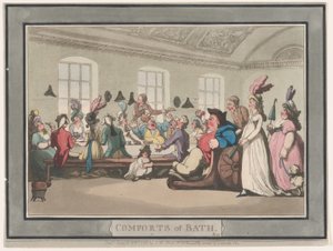 Comforts of Bath、プレート 11、1798 年 1 月 6 日、1798 年 1 月 6 日。 作： Thomas Rowlandson